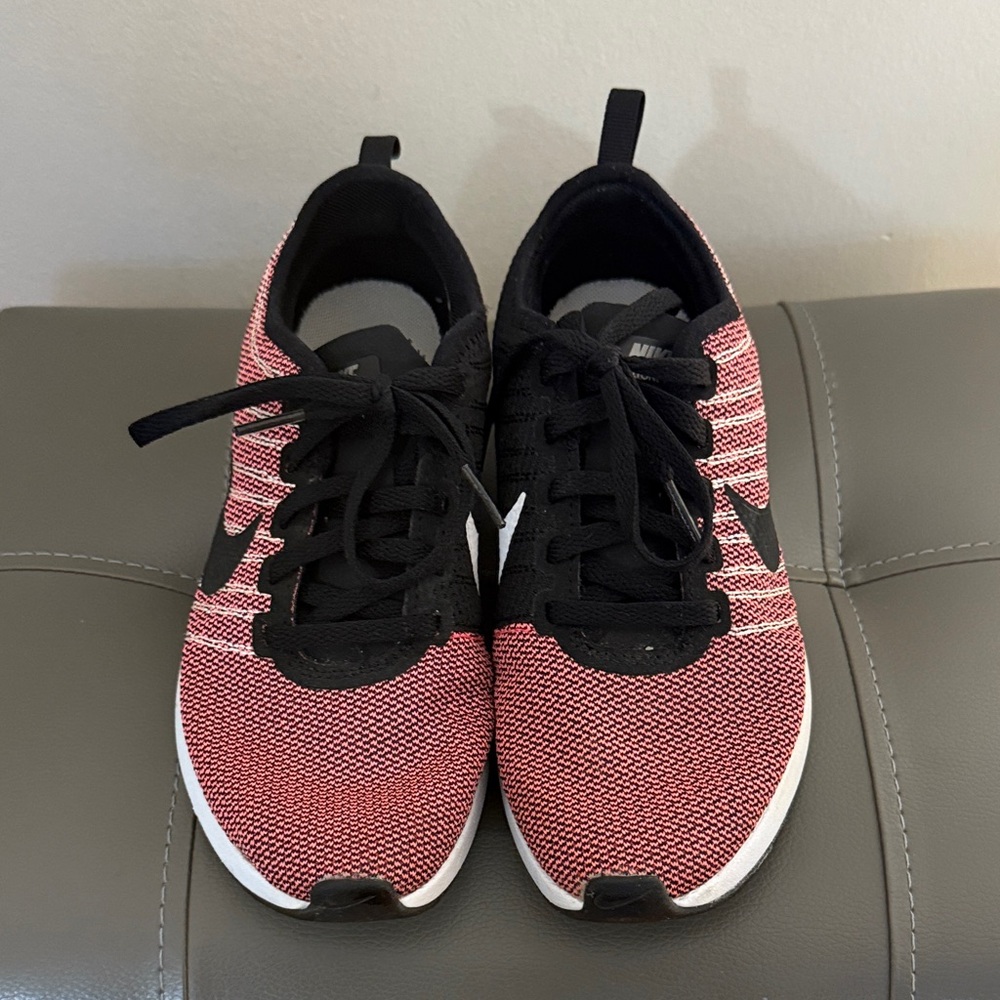 Nike Red and Black Knit Running Sneakers